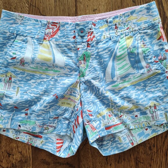 Lilly Pulitzer ~ Callahan Shorts ~ Get Nauti ~ Size 00 ~ Pre-Owned - Picture 4 of 12